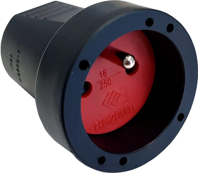 Tragbare Pvc-steckdose Ip20 250v 16 A Schwarz 12136