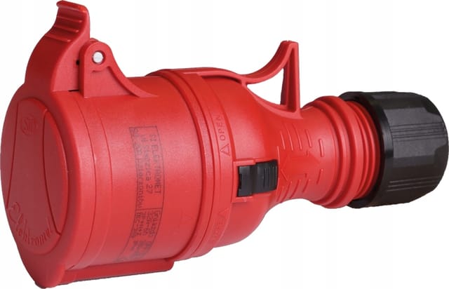 Tragbare Steckdose 16a 4p 400v Rot Drehbar Gpp Typ B 16/4 Ip44 921881