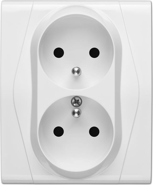 Festa Doppelsteckdose Mit/ohne 16a Ip20 Weiß Gpt-2x2p+z 0872-00