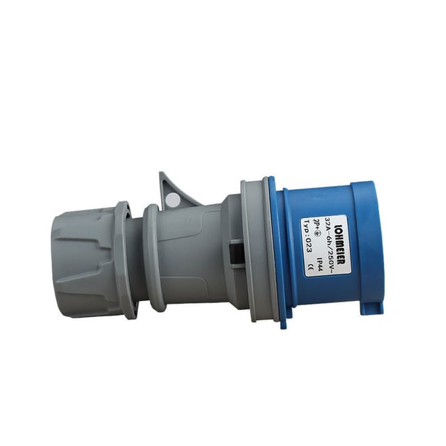 Blauer Ip44-drehstromstecker (männlich) Für Den Elektrobereich, Blauer Industriestecker