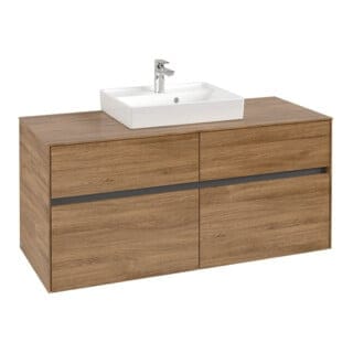 Vb Waschbeckenunterschrank Collaro C07000 1200x548x500mm Eckig Kansas Oak