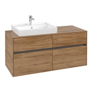 Vb Waschbeckenunterschrank Collaro C08200 1200x548x500mm Eckig Kansas Oak