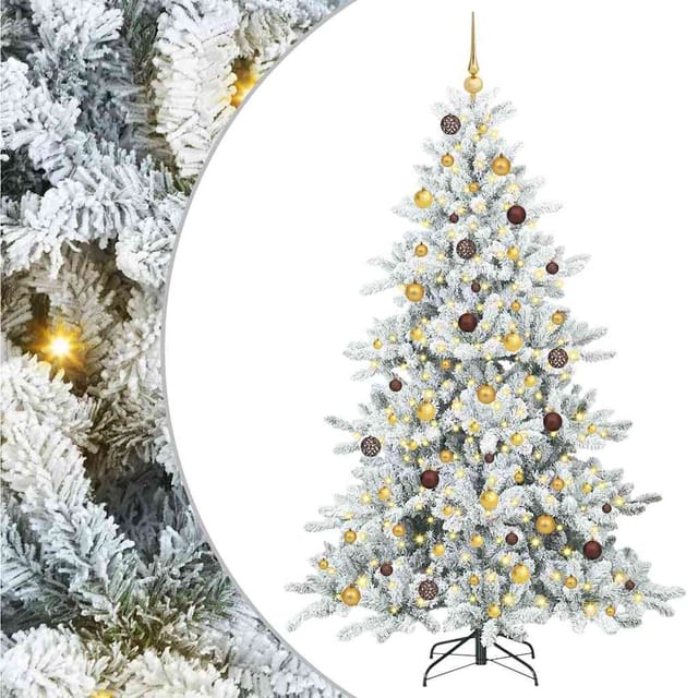 Künstlicher Klappbarer Weihnachtsbaum Mit 300 Leds 210 Cm Pvc Vidaxl