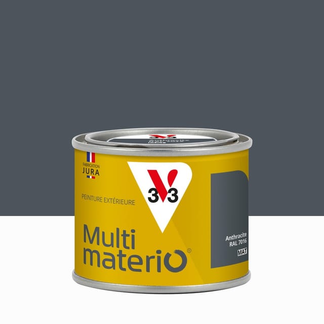 V33 Anthrazitfarbene, Matte Außenfarbe Für Holz, Eisen Und Kunststoff, 125 Ml V33
