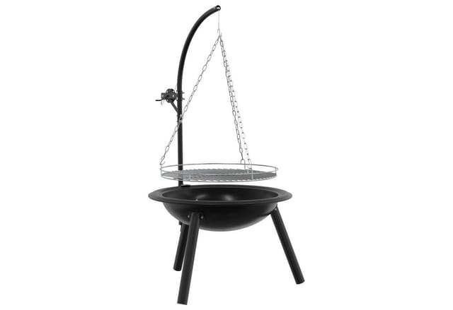 Feuerschale Mit Verstellbarem Grillrost ⌀55,5 X 107,5 Cm Vidaxl