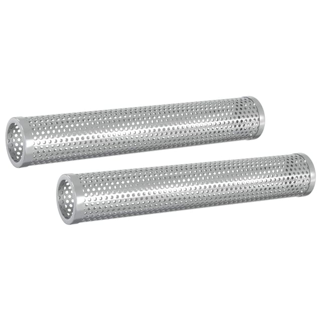 Räucherrohr 2 Pcs Ø 5 X 30 Cm Edelstahl 304 Silber Vidaxl