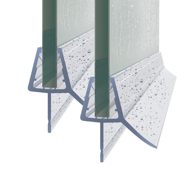 2 Stück 60 Cm Duschdichtung Dichtung Für 4-6mm Glastür Duschwand Badewanne Duschkabine Wasserabweiser Schwallschutz Duschdichtungen Für Duschtüren