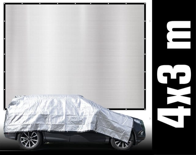 99% Schattennetz 3x4m Alu Sonnensegel Sonnenschutz Netz Hitzeschutz Für Auto