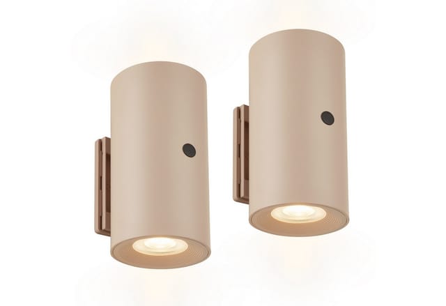 Briloner Isy Led Wandleuchte Ohne Stromanschluss Und Ohne Bohren, 2er Set, Akku, Dimmbar, Touch, Warmweißes Licht, Beige, Ø6,1 X 12 Cm