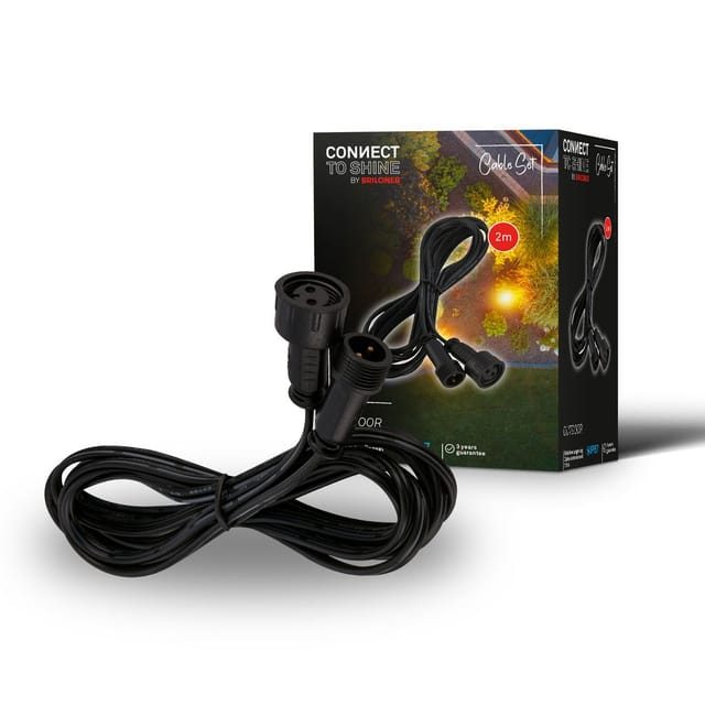 Briloner Connect To Shine Kabelverlängerung 2m Erweiterung 2m 12v Ip67 Schwarz - Verlängerung Garten Terrasse
