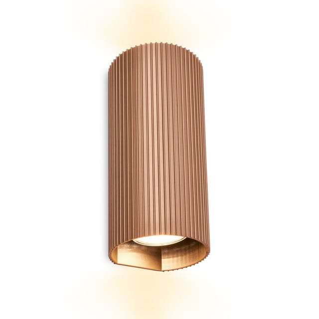 Briloner Wandlampe Up/downlight 8,5x20x8 Cm Gu10 Fassung Max. 9w Riffelstruktur Coffee - Wandleuchte Wohnzimmer Schlafzimmer Flur