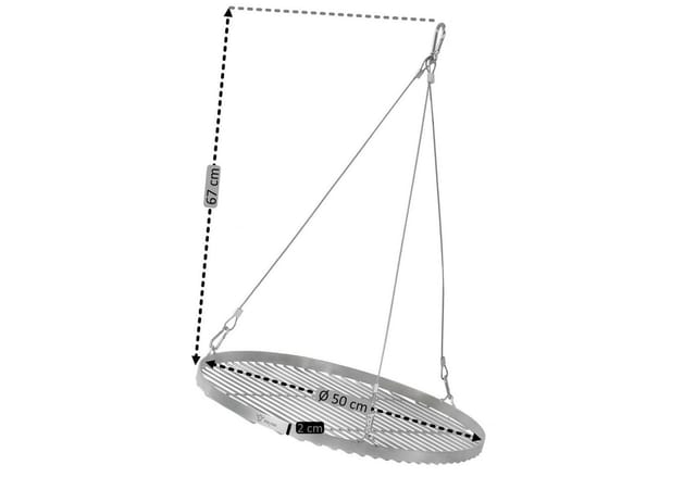 Bbq-toro Dreibein Schwenkgrill Mit Ø 50 Cm Grillrost, Edelstahl, Höhenverstellbar 119-184 Cm