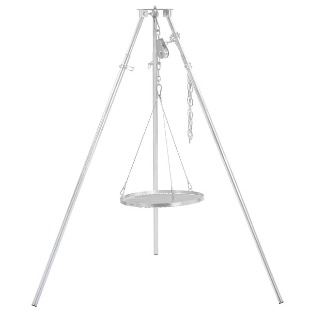 Bbq-toro Dreibein Schwenkgrill Mit Ø 50 Cm Grillrost, Verzinktes Eisen, Höhenverstellbar 119-184 Cm