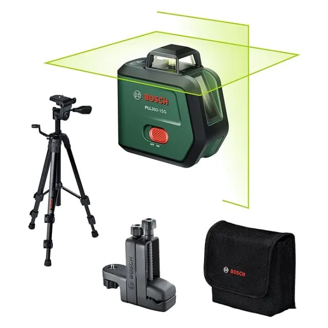 Bosch Kreuzlinien-laser Pll360-15g Premium Set, 1 X Akku Ba 3.6v 2.0ah In Tasche