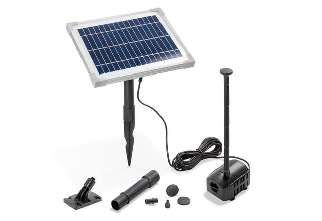 Teichpumpe Komplettset 420l/h, 6wp, Solarpumpe Mit Trockenlaufschutz 101908