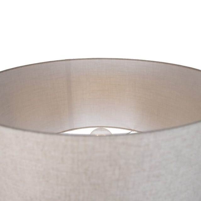 Qazqa Japandi Vloerlamp Beige Met Kap Lichtbruin 50cm - Simplo