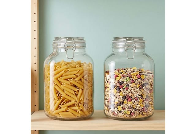 Relaxdays Einmachgläser, 2er Set, 3 L, Deckel Mit Bügelverschluss, Einkochen, Aufbewahren, Vorratsgläser, Transparent