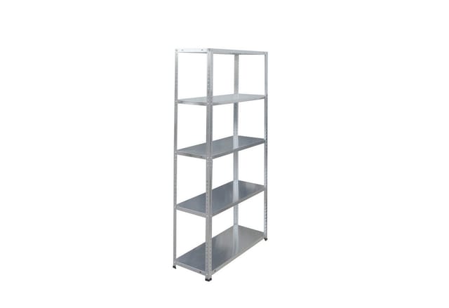 2 X Lagerregal, Stahl, Hbt: 150x75x30 Cm, 200 Kg, 5 Ebenen, Keller, Garage & Werkstatt, Schwerlastregal, Silber