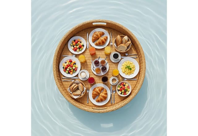 Relaxdays Schwimmendes Tablett, 2 In 1 Pooltablett Für Getränke & Snacks, Hd: Ca. 20x80 Cm, Rattan, Unsinkbar, Weiss