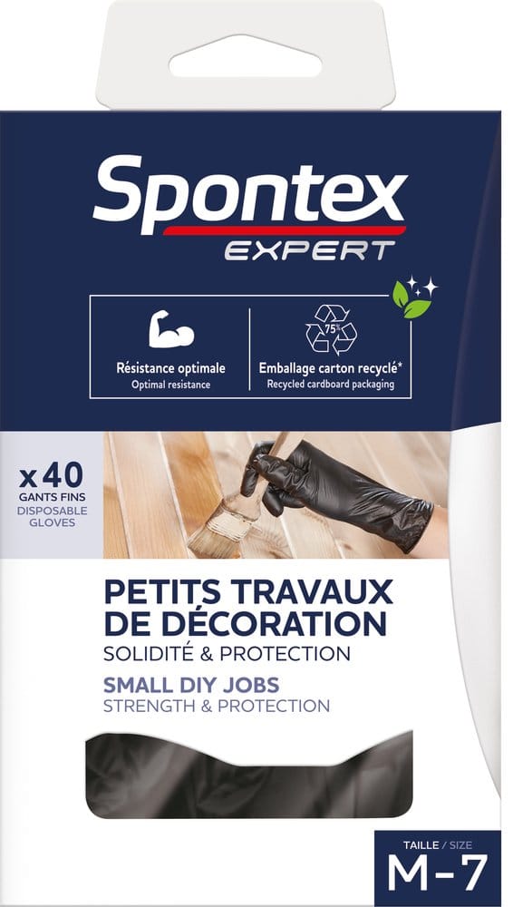 Packung Mit 40 Kleinen Arbeitshandschuhen, Größe M (7) Spontex Expert Spontex Expert