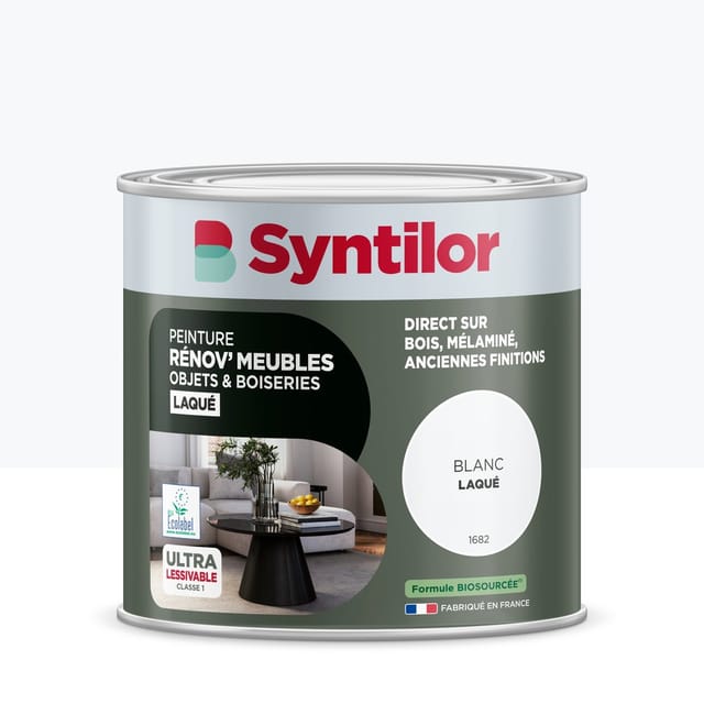 Syntilor Weißer Lack Für Möbel- Und Objektrenovierung 0,5 L Syntilor