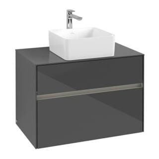 Vb Waschbeckenunterschrank Collaro C037b0 800x548x500mm Eckig Glossy Grey