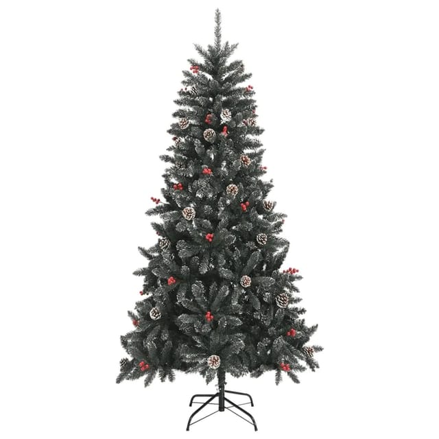 vidaXL Künstlicher Weihnachtsbaum mit Ständer Grün 210 cm PVC