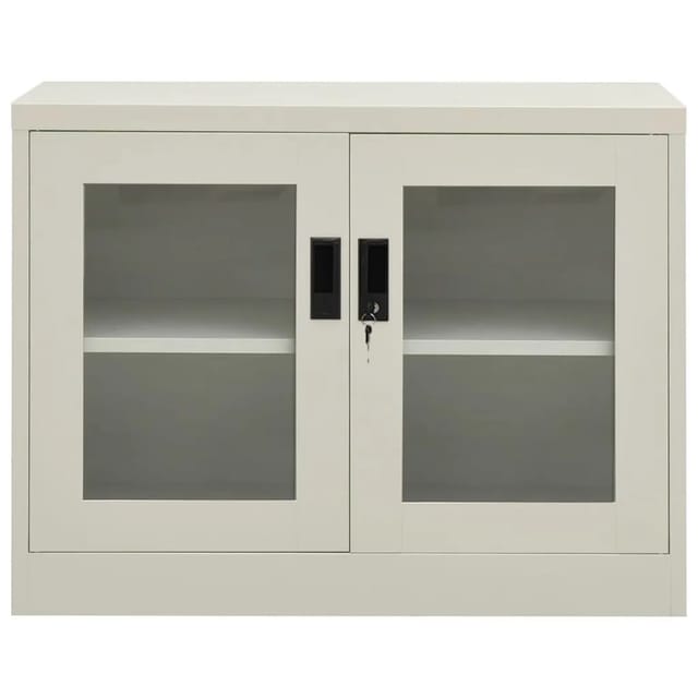 vidaXL Büroschrank Hellgrau 90x40x70 cm Stahl