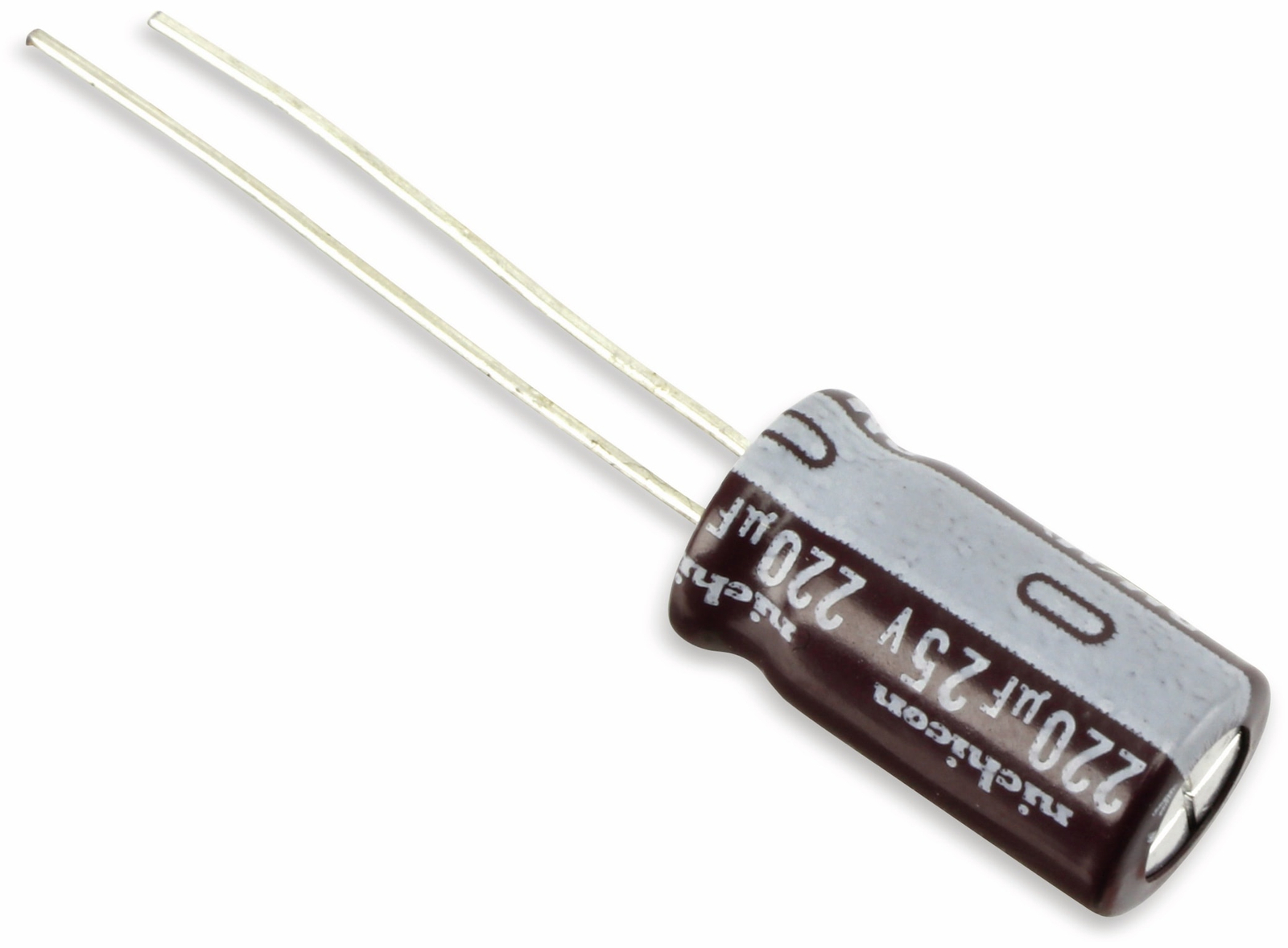 Elko 220µF, 25V, radial, RM 3,5mm