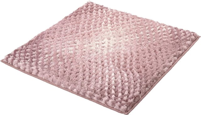 Kleine Wolke Badematte Cory, Badvorleger, Badezimmer Teppich, Höhe 24 mm, rutschhemmend beschichtet, fußbodenheizungsgeeignet, Polyester, quadratisch, Badteppich, modischer Farbverlauf, Hoch-Tief Effekt, waschbar