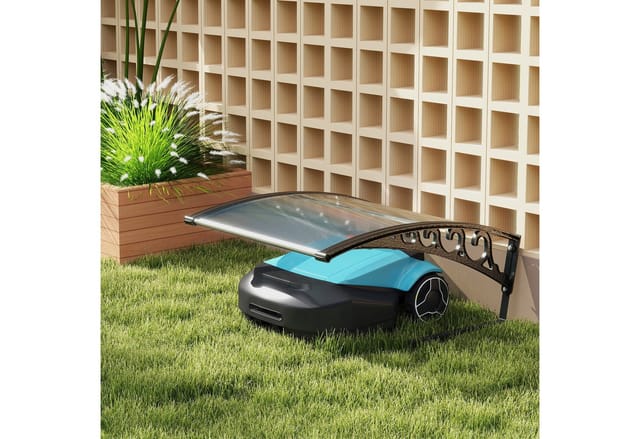 FIVMEN Gartengerätehalter Mährobotergarage Rasenmäher Garage Carport Rasenroboter Garagendach, (Dach Carport Schutz vor Regen Hagel UV-Strahlen, 103 x 81x 45 cm)