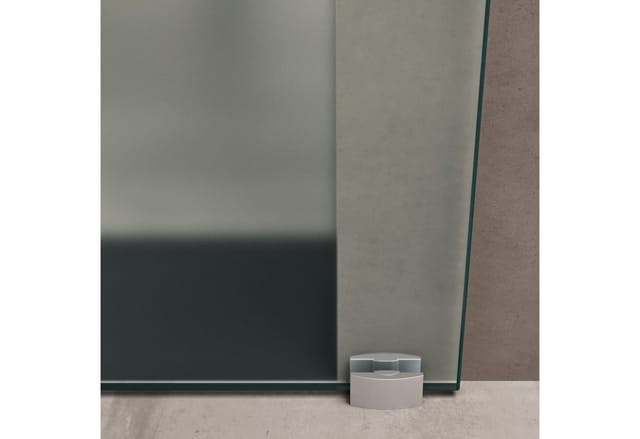 doporro Glasschiebetür Komplett-Set Soft-Close Zimmertür 8mm ESG satiniert H:205cm Amalfi12, Türrollen und Türgriff aus Edelstahl