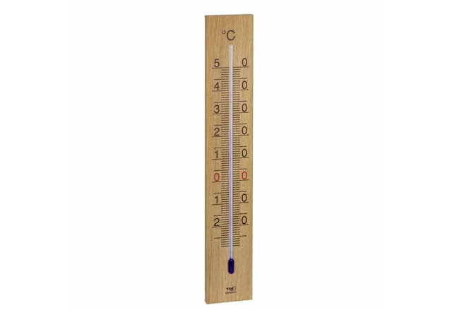TFA Dostmann Raumthermometer TFA 12.1059 analoges Thermometer, massive Eiche, 1-tlg.