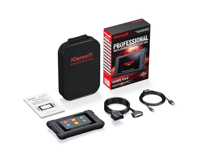 iCarsoft OBD2-Diagnosegerät VAWS V4.0 für VW, Audi, Skoda, Seat, Bentley, Bugatti, Lamborghini, Über 40 Service- und Resetfunktionen