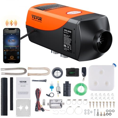 Luft Dieselheizung Standheizung 12v 2kw, Luftheizung Air Diesel Diesel Standheizung Lufterhitzer, 0,12–0,26 L/std. Dieselheizung Mit Lcd-display & Fernbedienung & Bluetooth-app