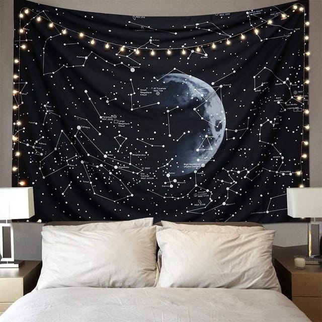 (150 Cm X 200 Cm, Ohne Lampe) Himmelskonstellation Böhmische Galaxie