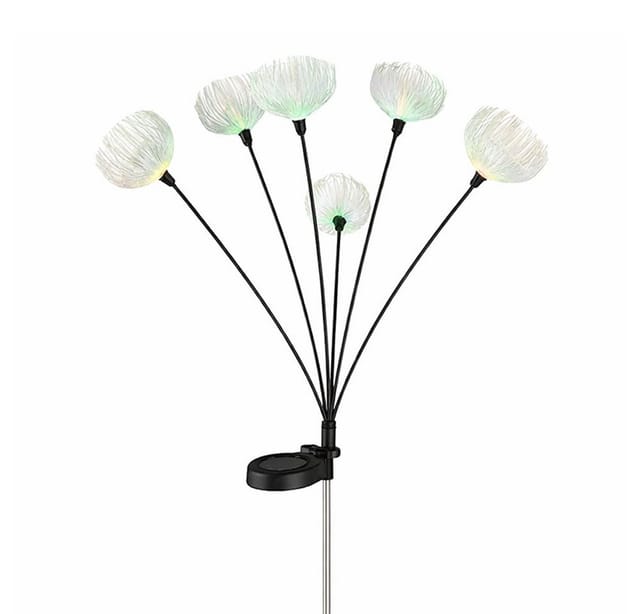 2x Solarleuchte Garten Stecklampe Außenbereich Farbwechsel Edelstahl H 70 Cm