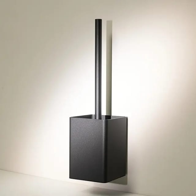 Designfabrik Hamburg WC-Bürstengarnitur (Aluminium, Schwarz)