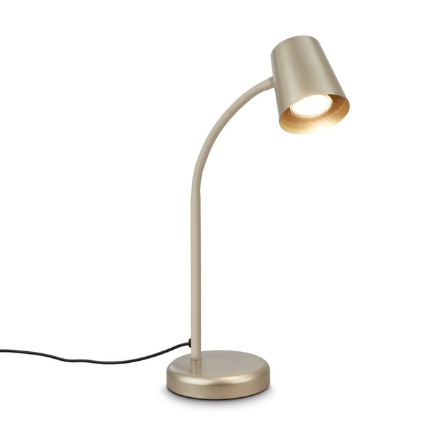 Brilo Tischleuchte Skriva Schwenkbar Satin-Metallic Ø 13 cm x 38,5 cm