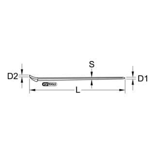 KS Tools EDELSTAHL Nageleisen, 500 mm SchaftØ 20 mm