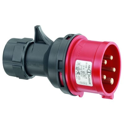CEE-Stecker 5p 32A IP44 400V/rt 6h kst Schraubkl ger Verschraubung
