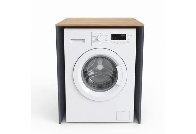 relaxdays Waschmaschinenumbauschrank Waschmaschinenschrank Anthrazit