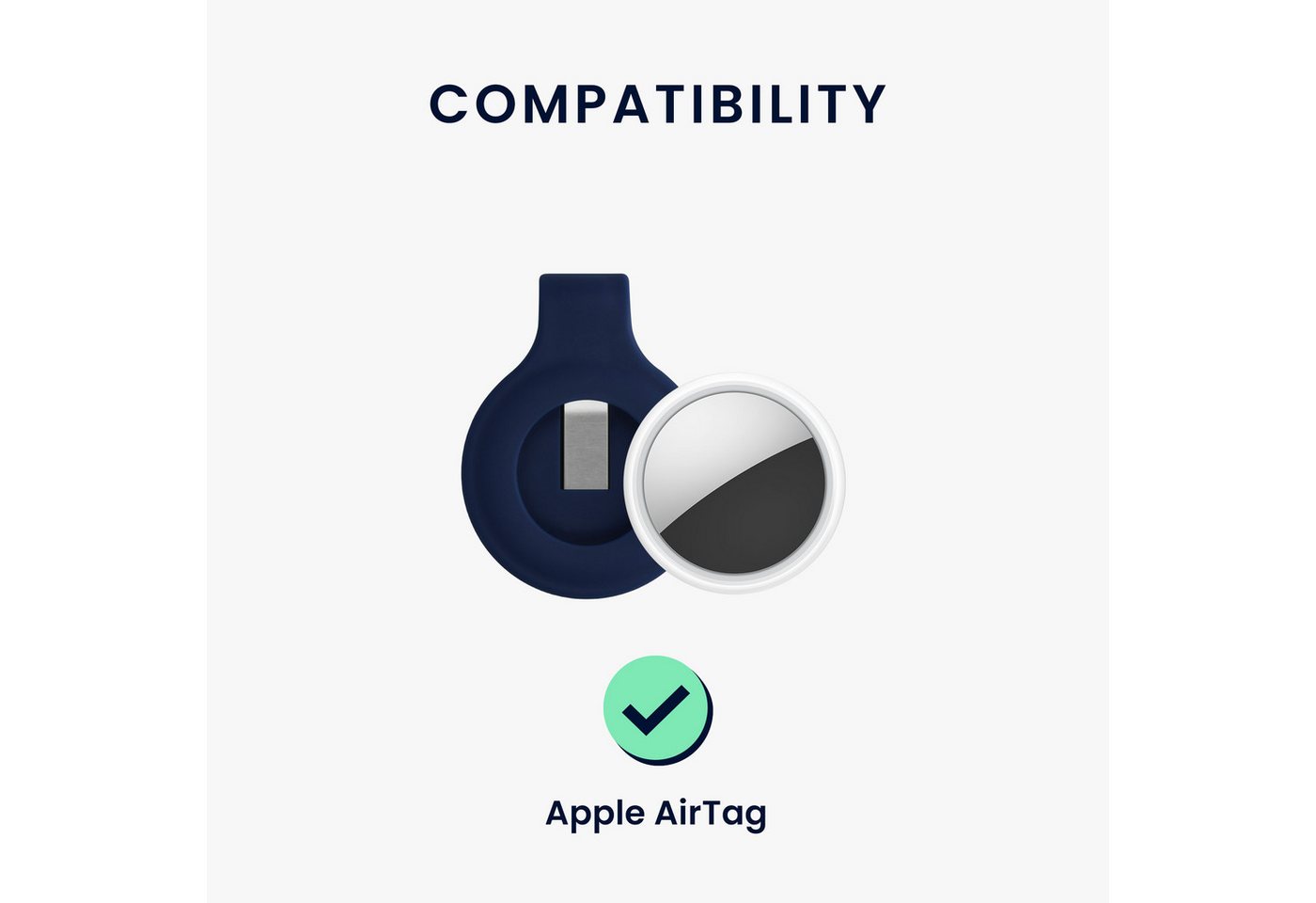 kwmobile Clip Halter für Apple AirTag - Case für Air Tag Silikon Smartwatch, 1-tlg., Hülle Tracker Schutzhülle - Klemm Halter Holder Bild 5