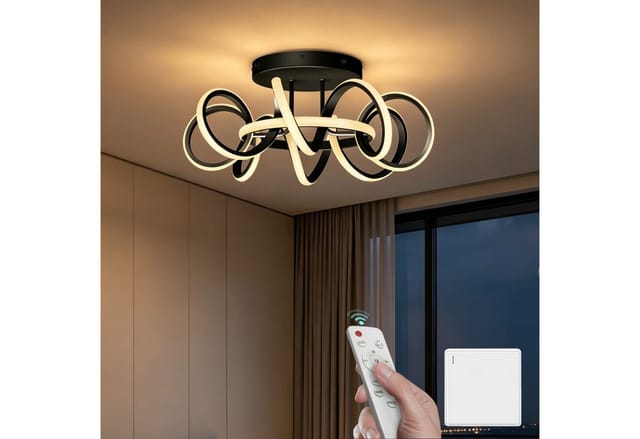 Mai & Mai Deckenlampe 64cm, Dimmbar 3000-6400k,mit Fernbedienung, Nuvora06