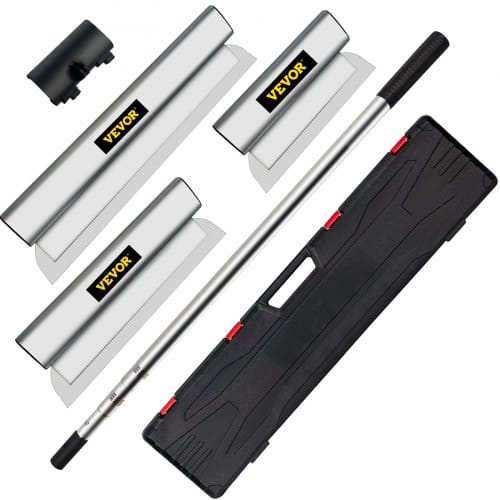 Dekorspachtel Set 25 Cm / 40 Cm/ 60 Cm Breitspachtel, 0,89 - 2 M Klingenlänge Trockenbau Flächenspachtel, 0,5 Mm Klingenstärke Fassadenspachtel Aus Edelstahl, Ergonomischer Griff Gipserspachtel