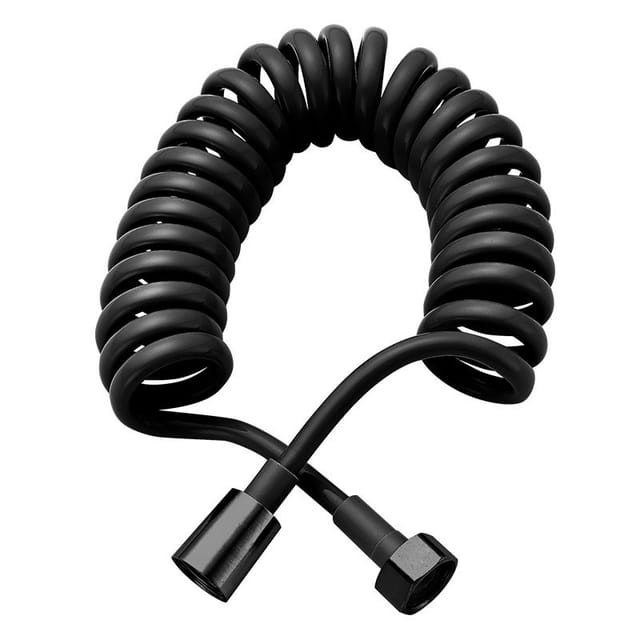 Duschschlauch, Teleskop-duschschlauch, Teleskop-federschlauch, Abs-feder-duschschlauch Für Badezimmer, Handbrause, Toilette, Bidet-sprühkopf (schwarz, 3 M)