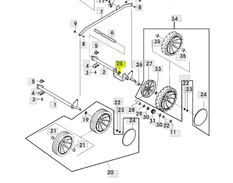Hinterachslager R43 John Deere Sa34285