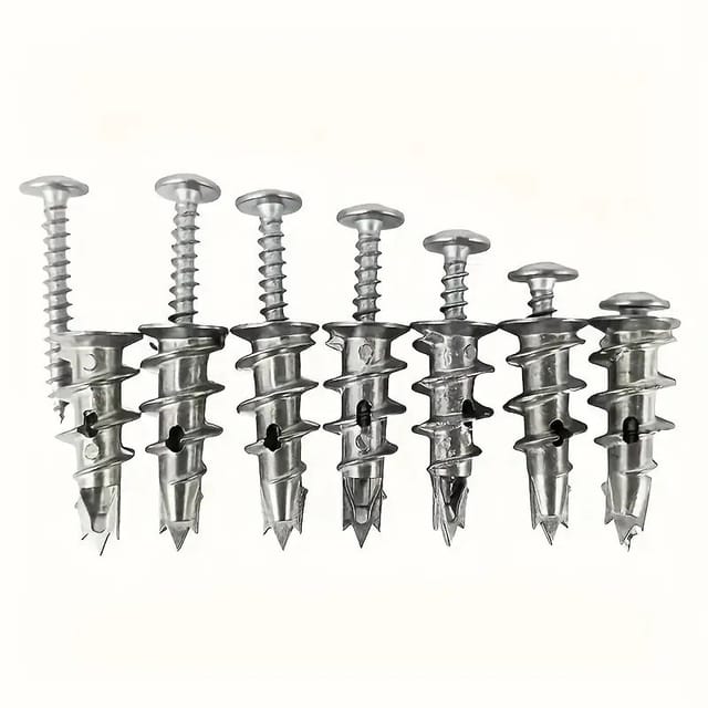 100 Stück Einschlagdübel Für Dämmplatten Mit Schrauben, Spreizdübel Aus Zinklegierung, Schwere Selbstschneidende Dübel
