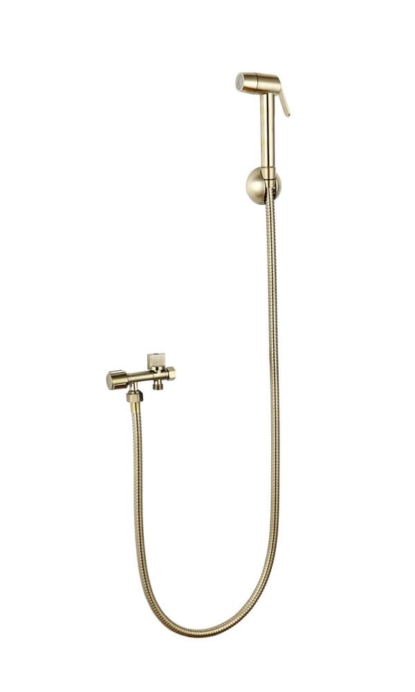 Toilettenhygiene-set Mit 2 Düsen, Goldfarben, Für Damen Und Herren, 12 X 17/15 X 21 Mm, Mtk Sans Marque