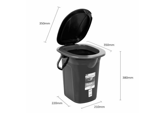 Camping Toilette Greenblue Gb320 Eimer 19l Tragbar Schwarz-grau